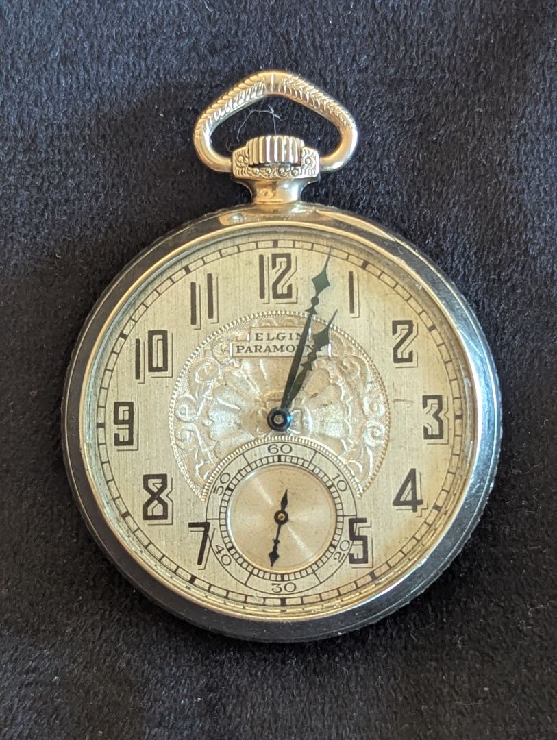 Elgin Pocket Watch - 15 Jewels - Size 12s - MINT Gold Filled case - Serviced
