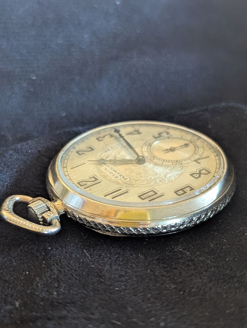 Elgin Pocket Watch - 15 Jewels - Size 12s - MINT Gold Filled case - Serviced