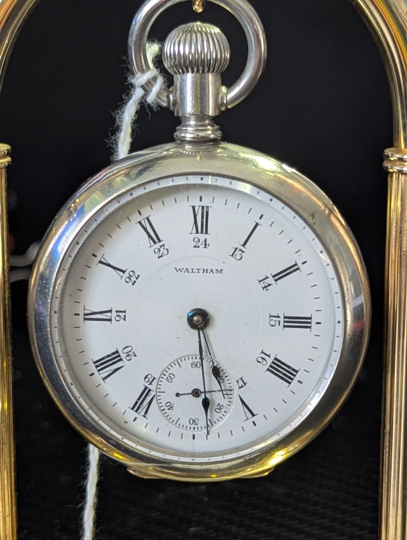 Waltham P.S. Bartlett Pocket Watch| 17 Jewels | Size 18s | Etched case with Stag | Serviced