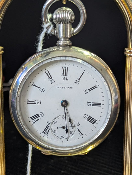 Waltham P.S. Bartlett Pocket Watch| 17 Jewels | Size 18s | Etched case with Stag | Serviced