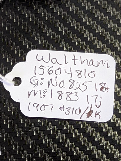Waltham No. 825 Pocket Watch | 17 Jewels | Size 18s | Conversion Dial | Serviced