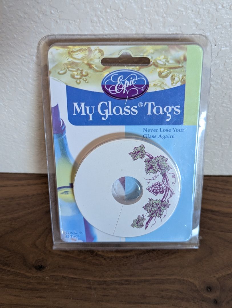 Wine glass tags