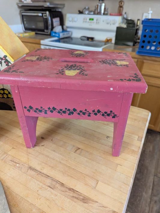 Hand painted childs step stool
