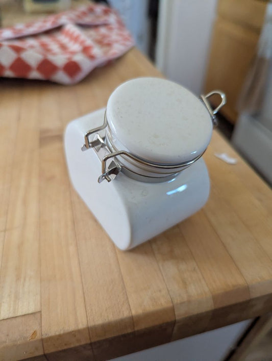 Little storage jars with spoon