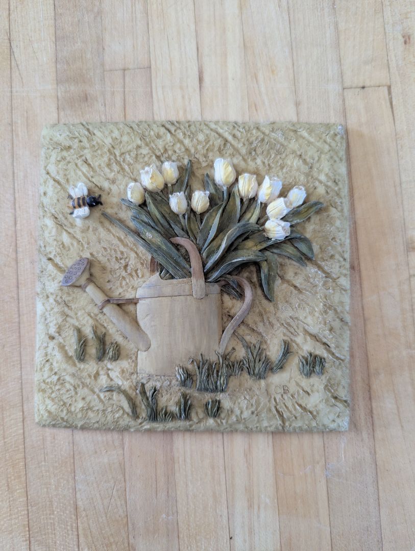 Cheri Blum floral wall plaques