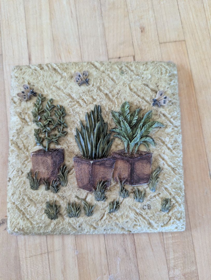 Cheri Blum floral wall plaques