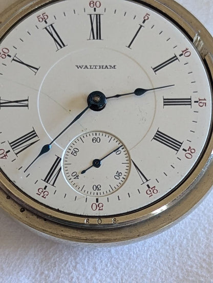 Waltham Pocket Watch - No. 825 - 17 Jewels - 18s - Serviced