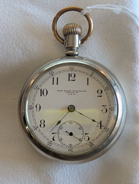 New York Standard Pocket Watch - 7 Jewels - Size 18s - Serviced