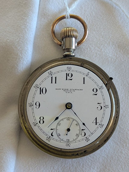 New York Standard Pocket Watch - 7 Jewels - Size 18s - Serviced