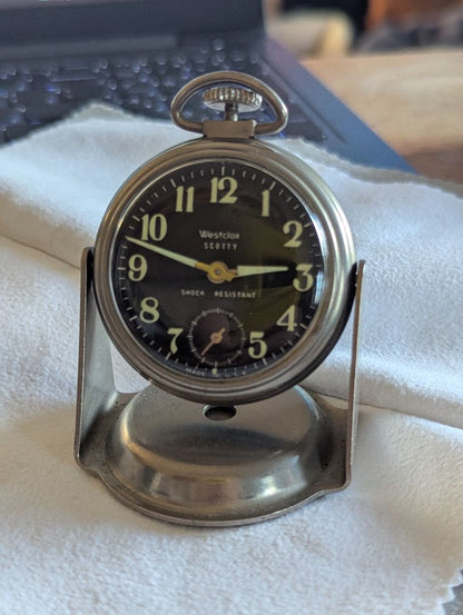 Westclox Scotty dashboard clock - Serviced - Runs great