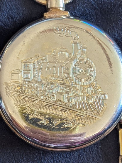 Westclox Conductor Pocket Watch & Chain - Train case - Serviced - Runs great