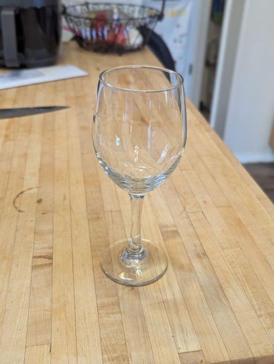 Crystal wine glass