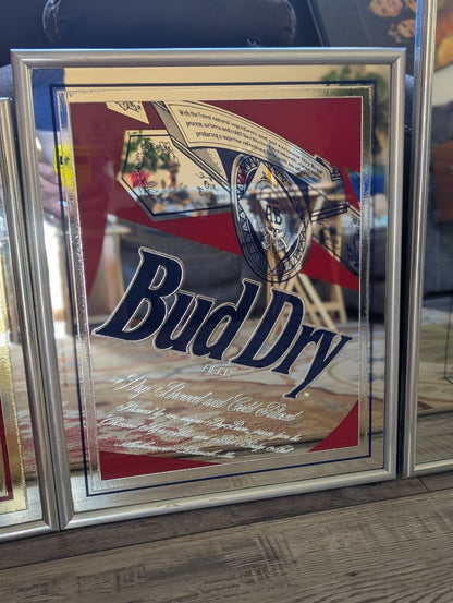 Vintage Beer Mirror - Bud Dry