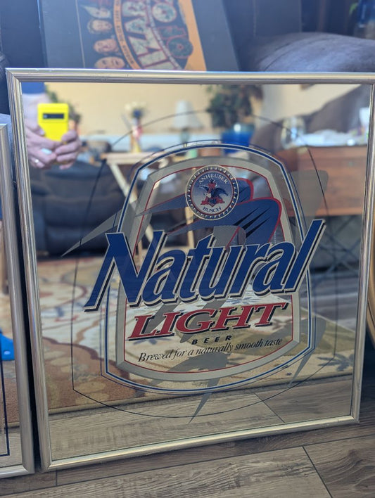 Vintage Beer Mirror - Natural (Natty) Light