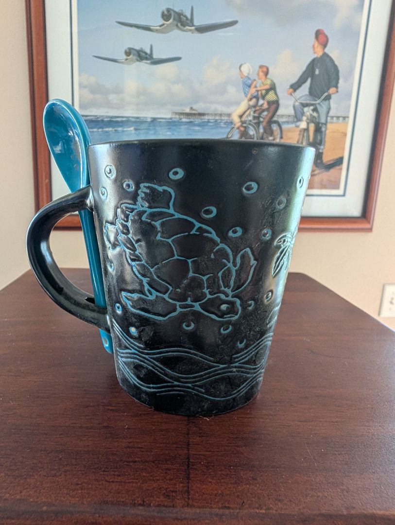 Mug and spoon