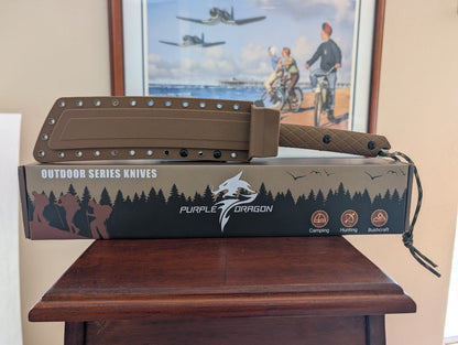 NEW Tanto Knife - Black & Tan