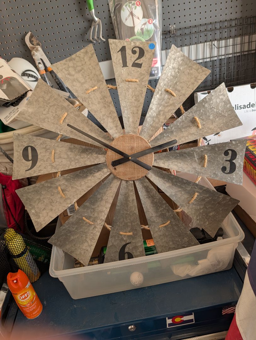 Windmill clock