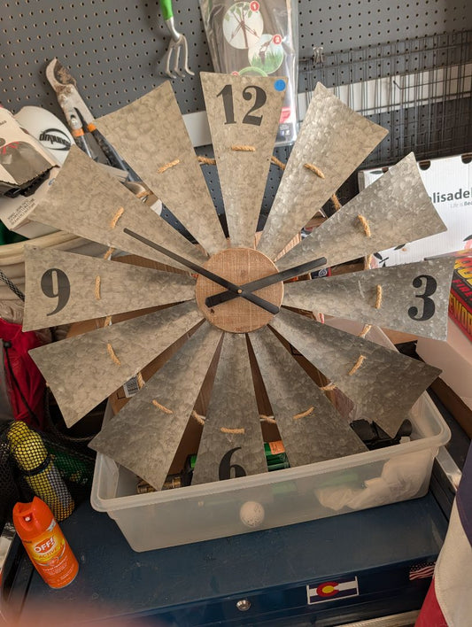 Windmill clock