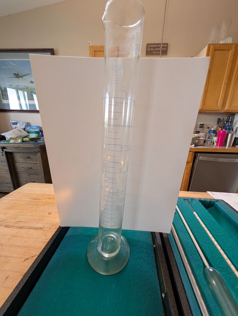 Orange Crush Soda syrup testing equipment