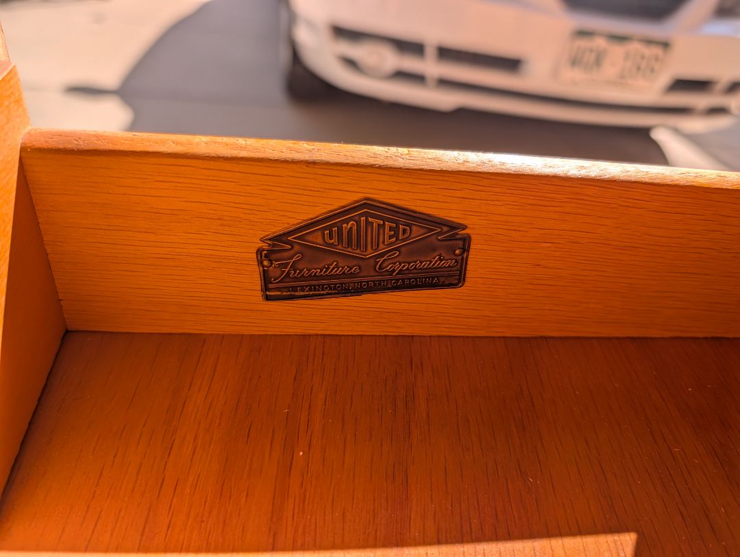 MCM 8 drawer bureau - Blonde Burlwood