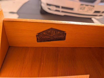 MCM 8 drawer bureau - Blonde Burlwood