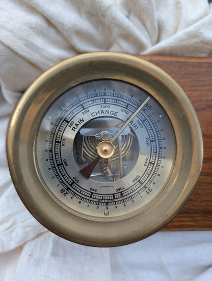 Brass Nautical Clock and Barometer