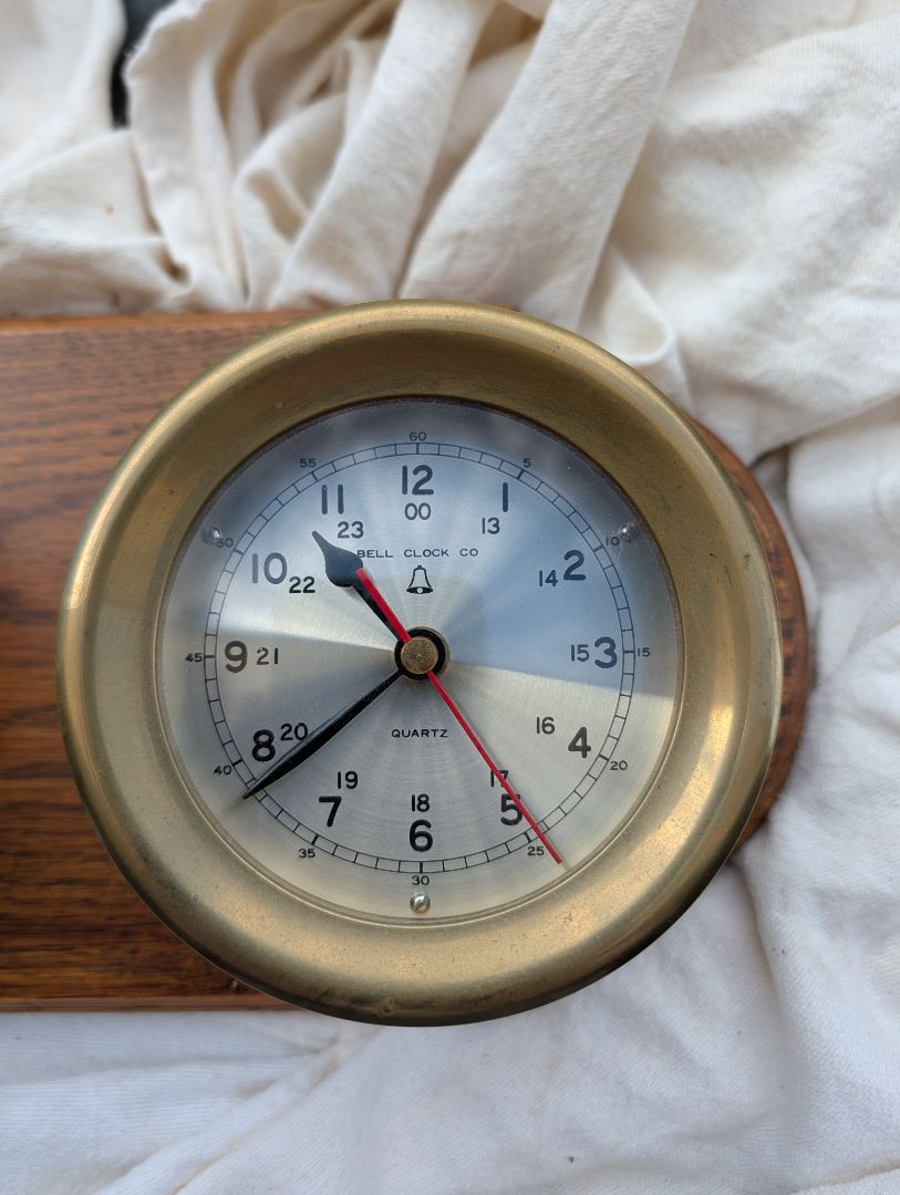 Brass Nautical Clock and Barometer