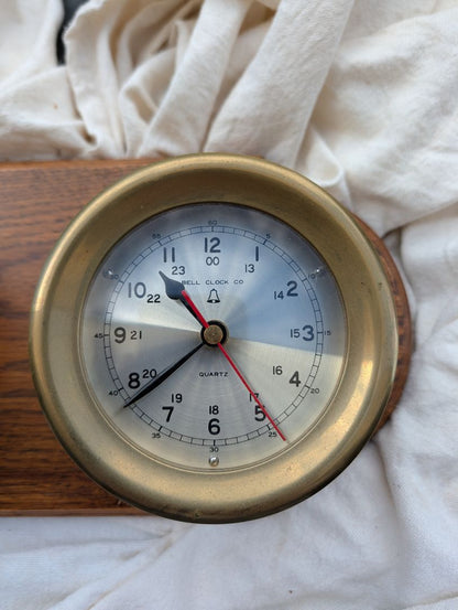 Brass Nautical Clock and Barometer