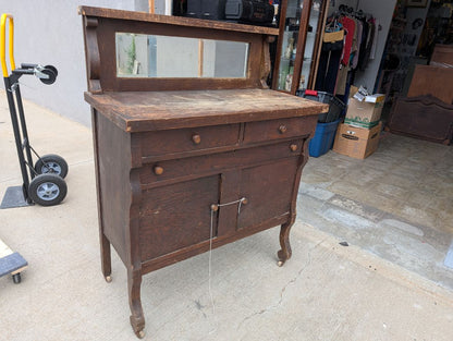Early 1800's Buffet - Wood casters - Original mirror