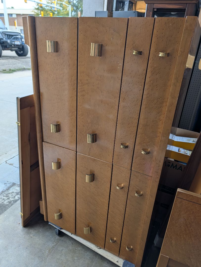 MCM 8 drawer bureau - Blonde Burlwood