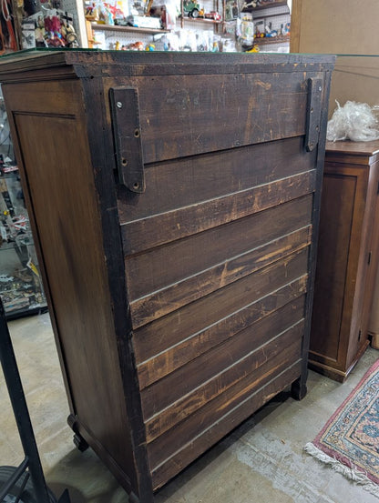 Antique Serpentine front chest of drawers
