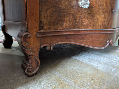 Antique Serpentine front chest of drawers