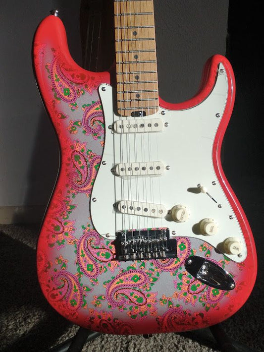 Red Paisley with Silver Mist Firefly Red Paisley Firefly Stratocaster