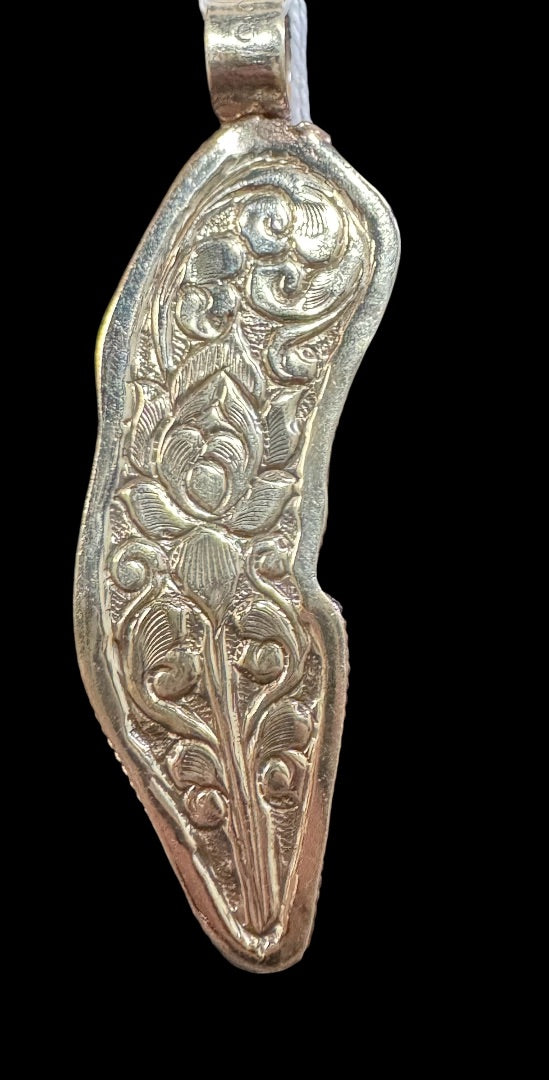 Bonecarved mermaid pendant