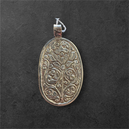 Bone carved pegasus pendant