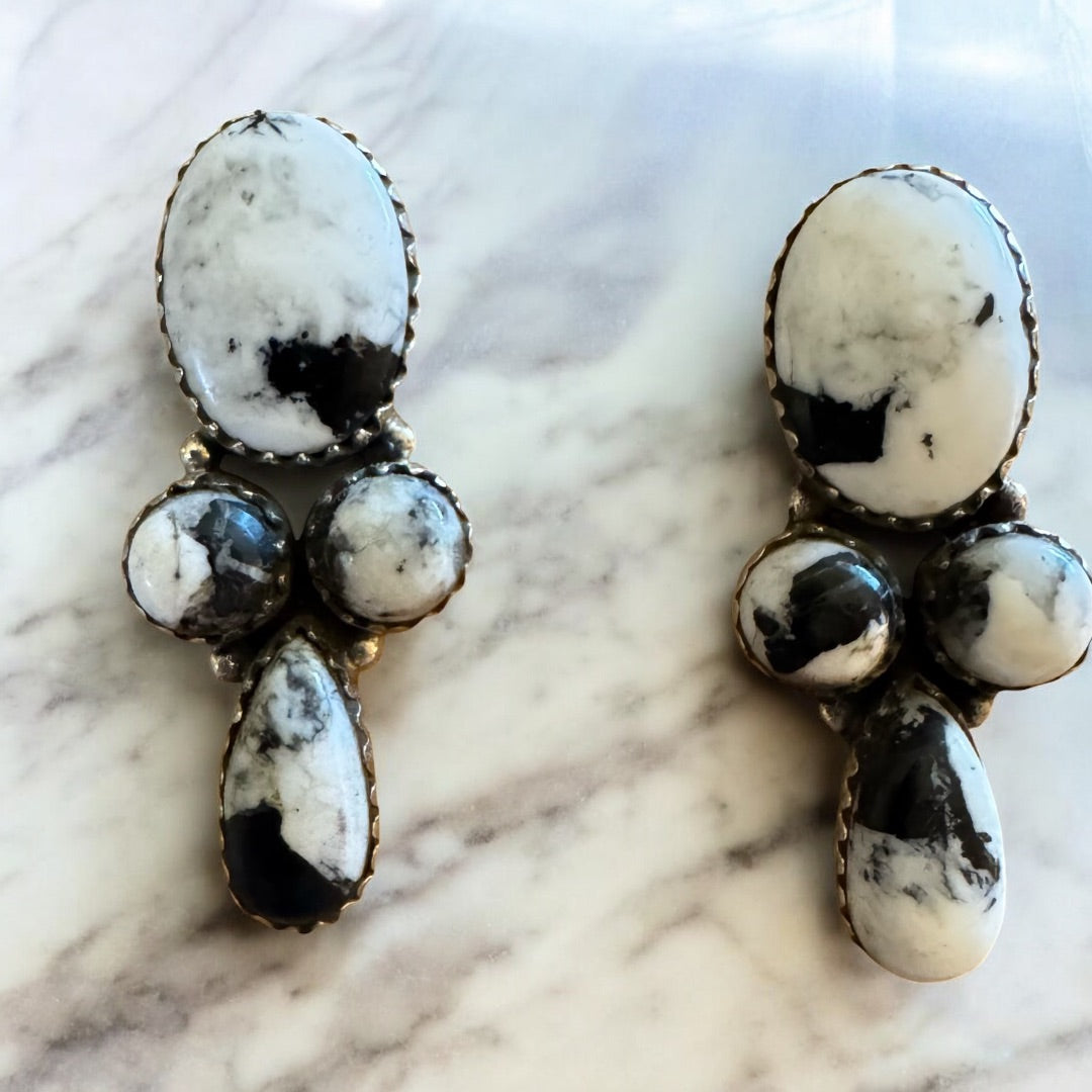White Buffalo Earrings