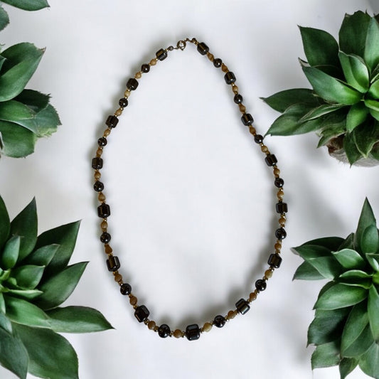 Hematite and bead necklace