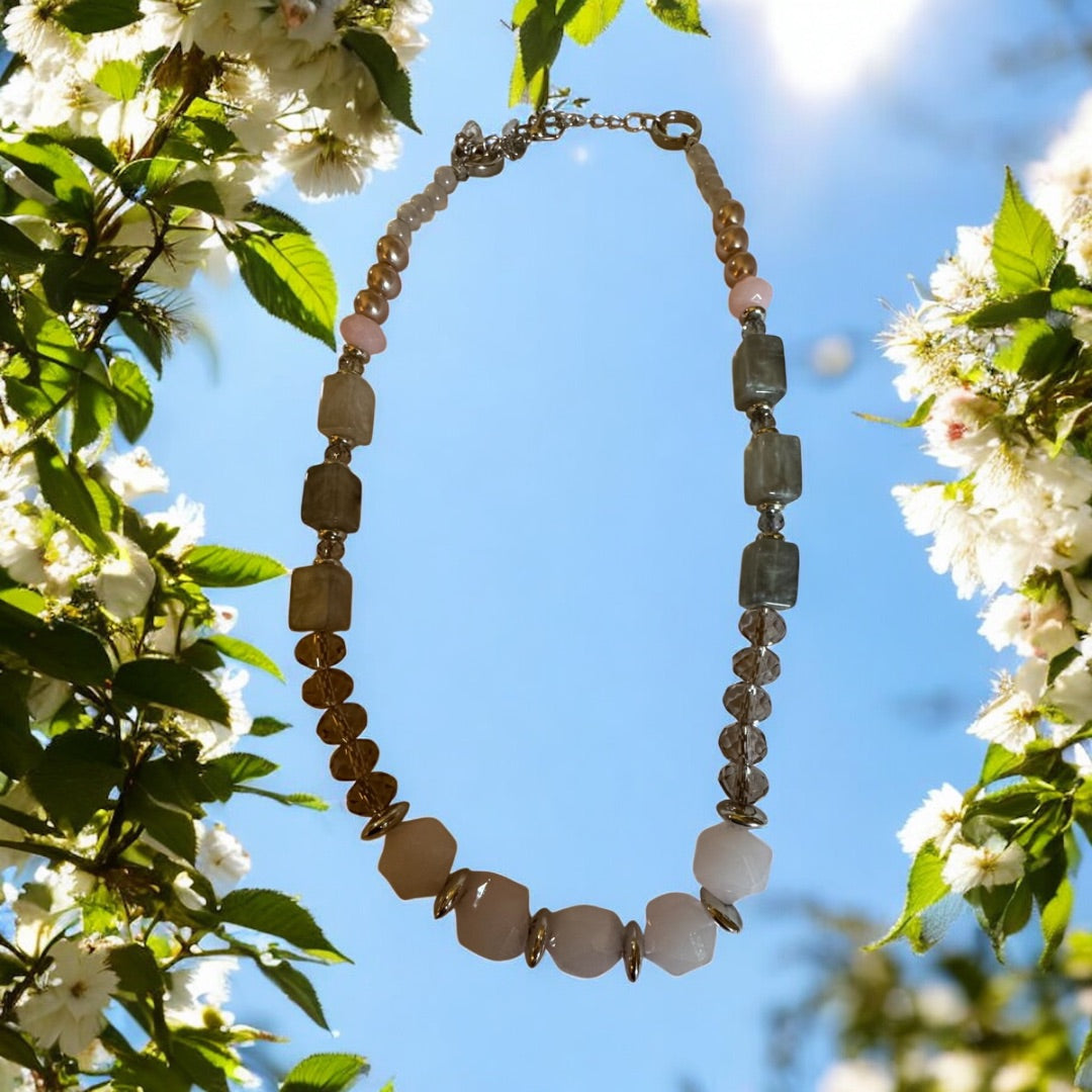 Loft GrayPinkGold Necklace