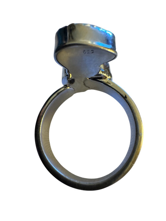 Turq Yellow Dahlia Adjustable Ring