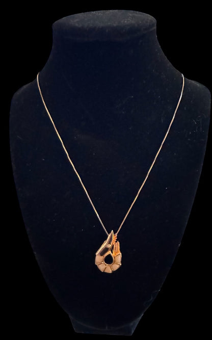 Rosegold over 925 Shrimp necklace