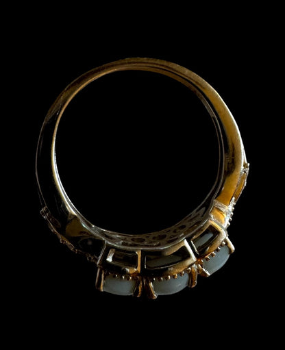 3 blue stone 925 STS ring