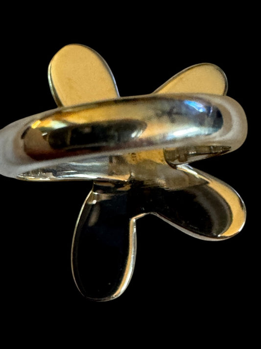 Four petal stone orange ring SW style