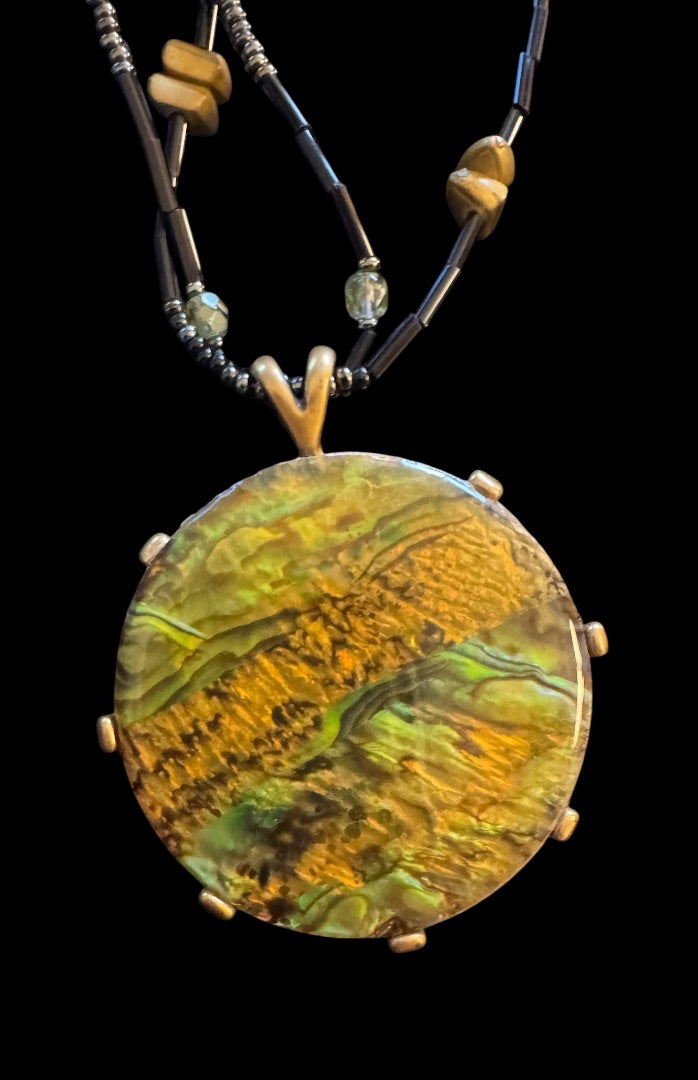 Lotus flower cutout necklace