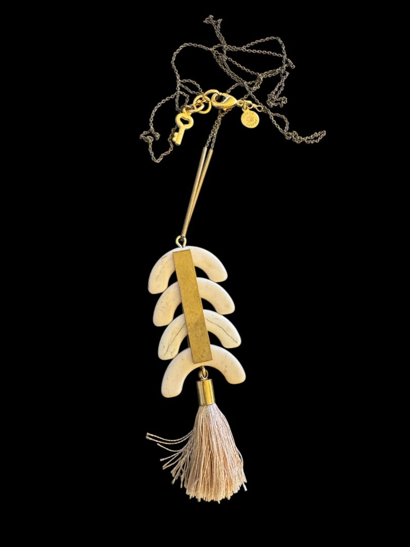 David Aubrey Anthropologie tassel necklace