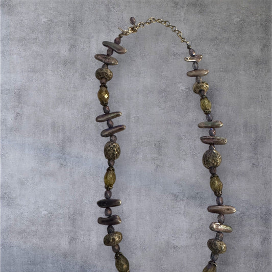 Chicos purple silver necklace