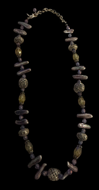 Chicos purple silver necklace