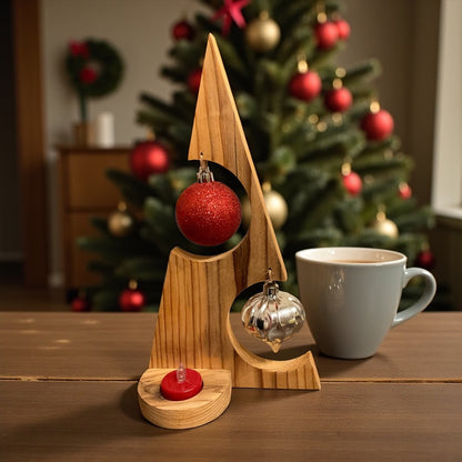 Wood Xmas Tree w/ Ornament