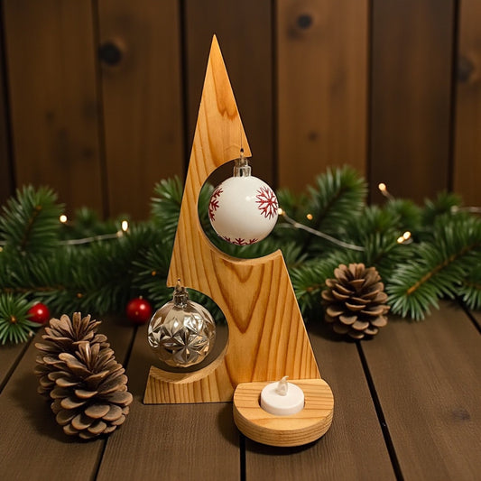 Wood Xmas Tree w/ Ornament
