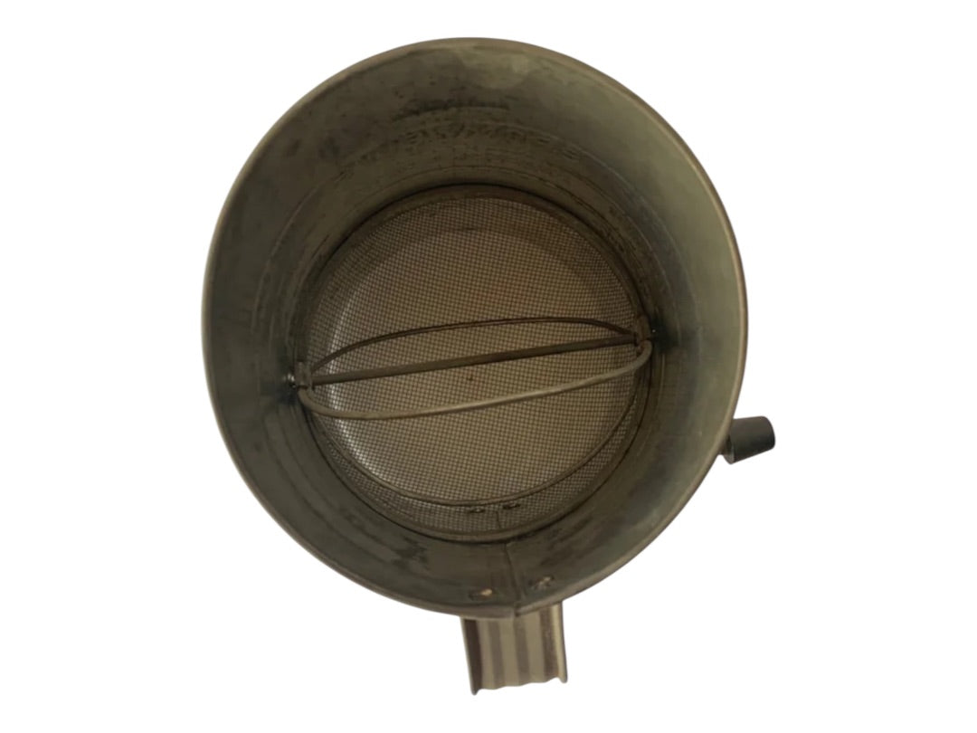 vintage Bromwell's measuring flour sifter.