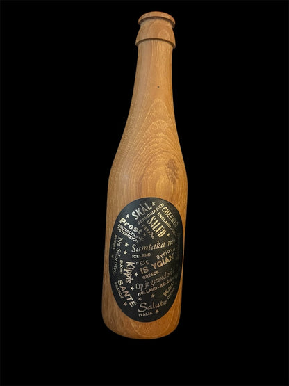 Wooden “cheers” bottle opener